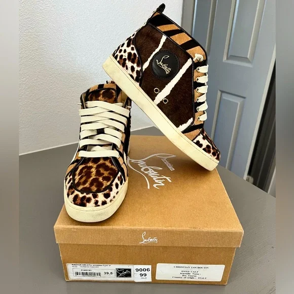 Christian Louboutin Rantus Orlato High Top Flat Shoes 🐯 - Picture 1 of 10